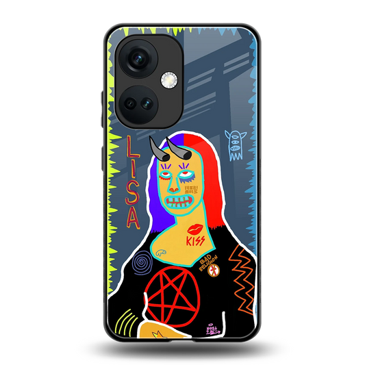 Rebel Lisa back phone cover | glass case for oneplus nord ce 3