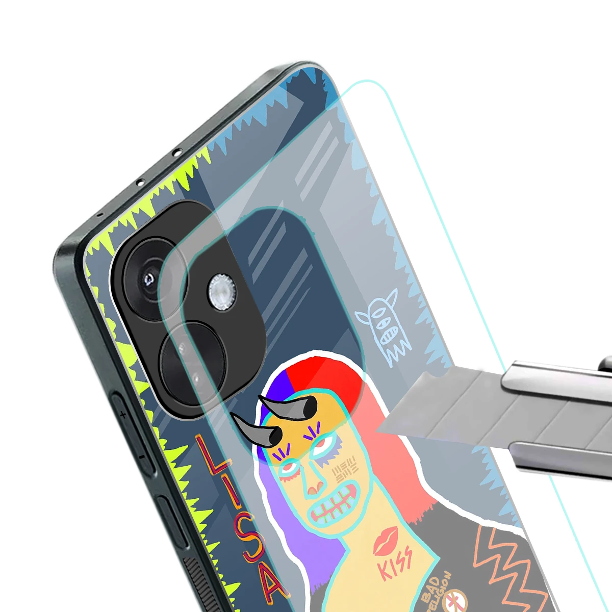 Rebel Lisa stylish phone case for oneplus nord ce 3 | glossy glass and slim fit