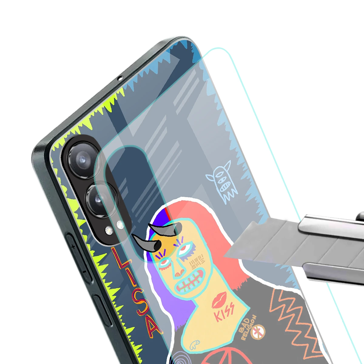 Rebel Lisa stylish phone case for oneplus nord ce 4 lite | glossy glass and slim fit