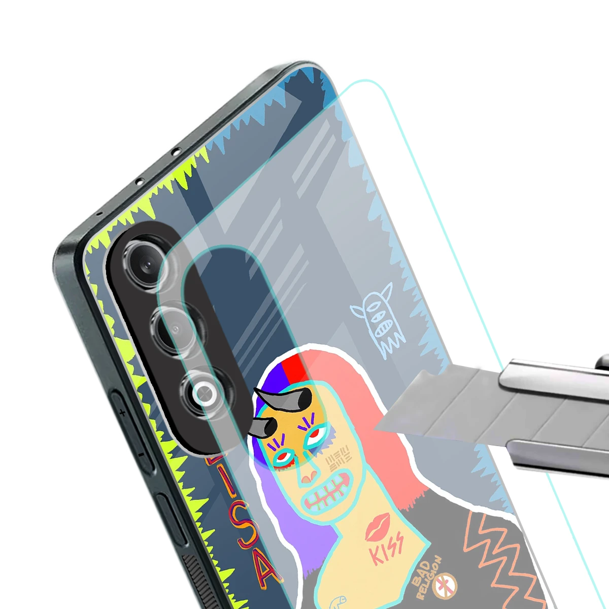 Rebel Lisa stylish phone case for oneplus nord ce 4 | glossy glass and slim fit