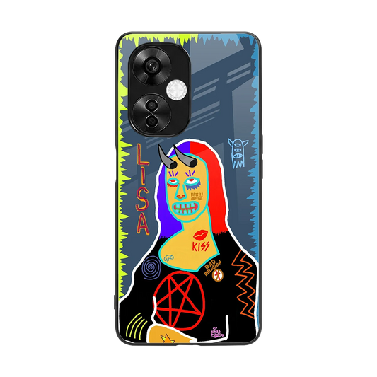 Rebel Lisa back phone cover | glass case for oneplus nord ce 3 lite