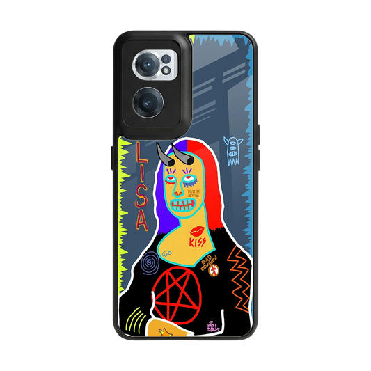 Rebel Lisa back phone cover | glass case for oneplus nord ce 2