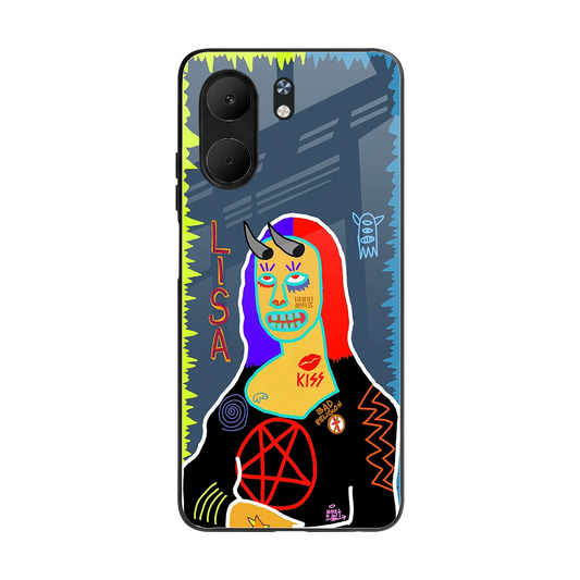 Rebel Lisa back phone cover | glass case for oppo a5x 5g