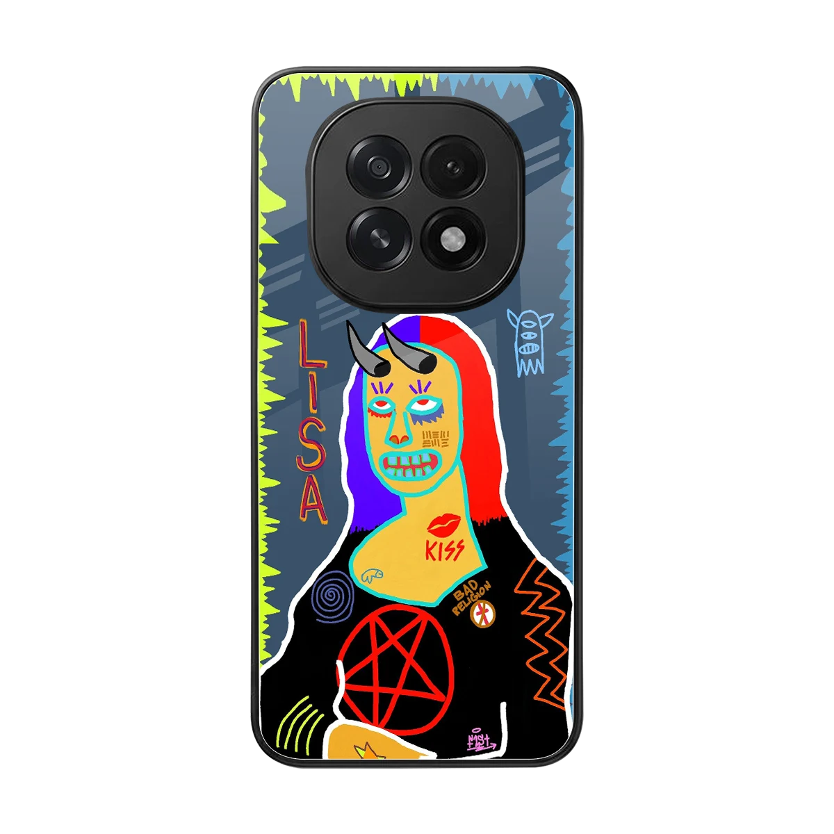 Rebel Lisa back phone cover | glass case for oppo f29 5g