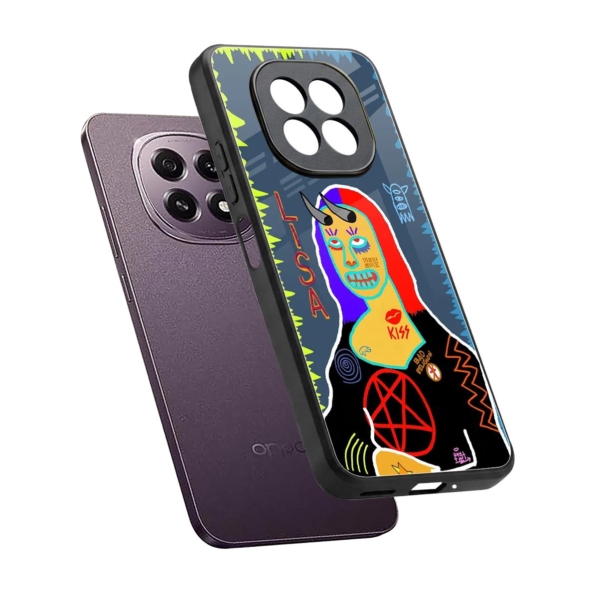 Rebel Lisa sleek oppo f29 5g cover with tempered glass back and TPU edges