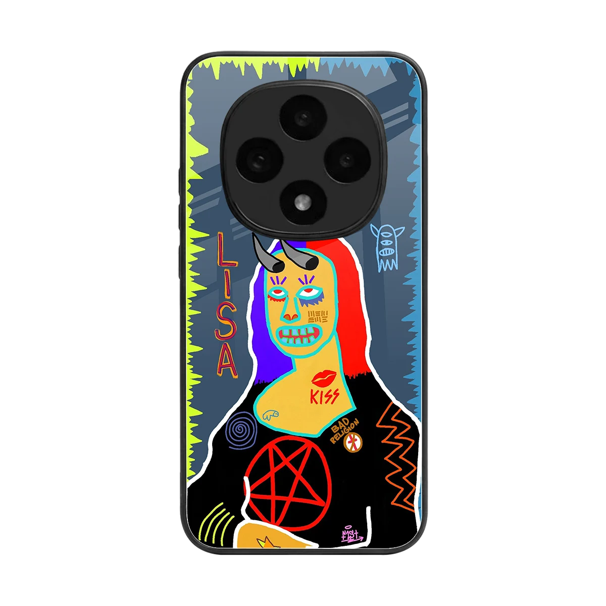 Rebel Lisa back phone cover | glass case for oppo f31 pro 5g