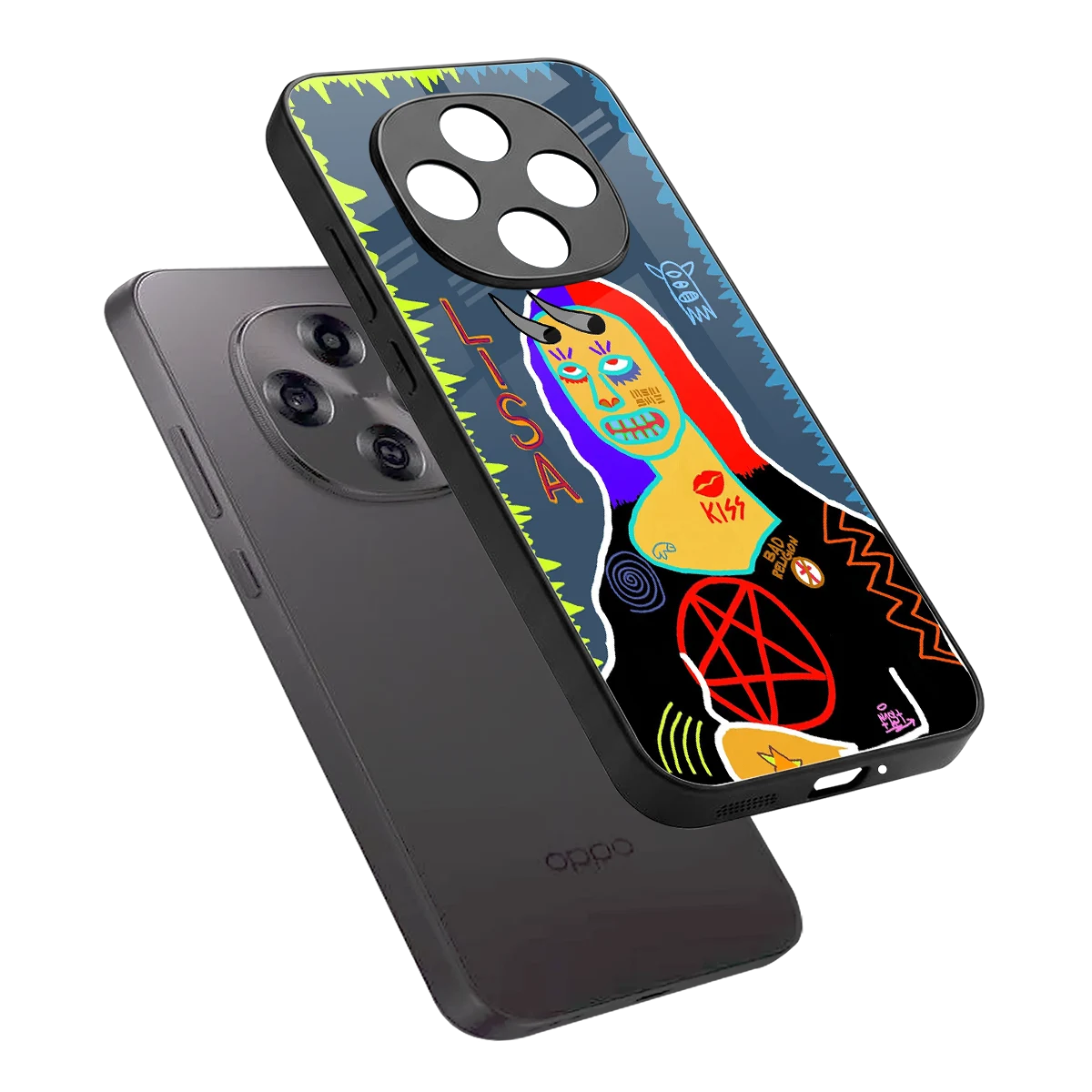 Rebel Lisa sleek oppo f31 pro 5g cover with tempered glass back and TPU edges
