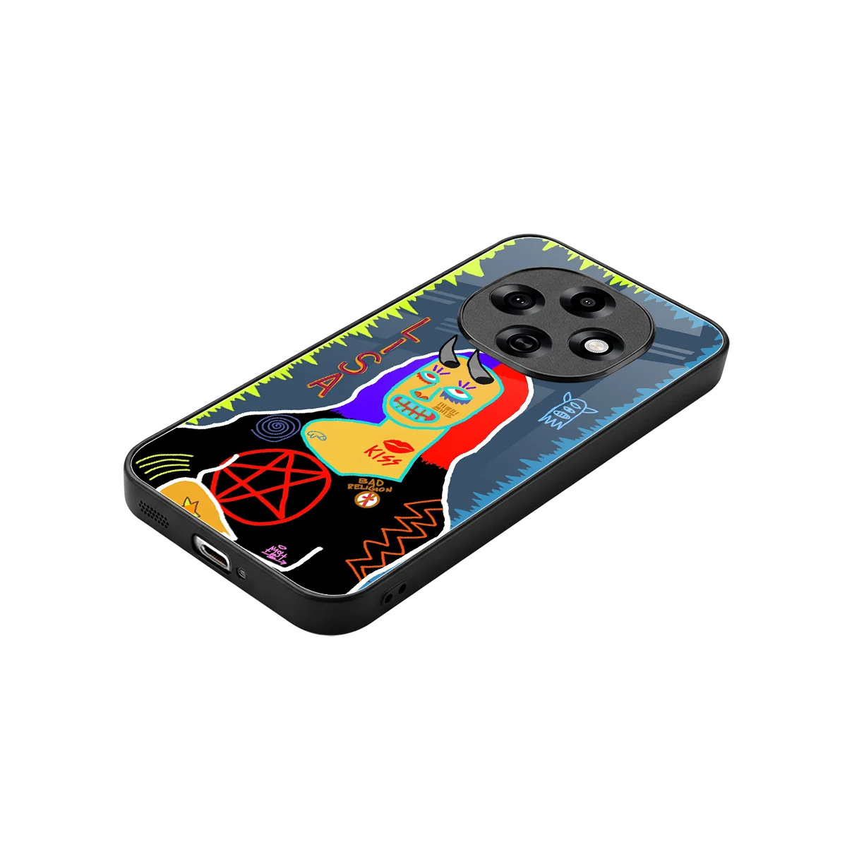 Rebel Lisa stylish phone case for oppo f31 pro 5g | glossy glass and slim fit