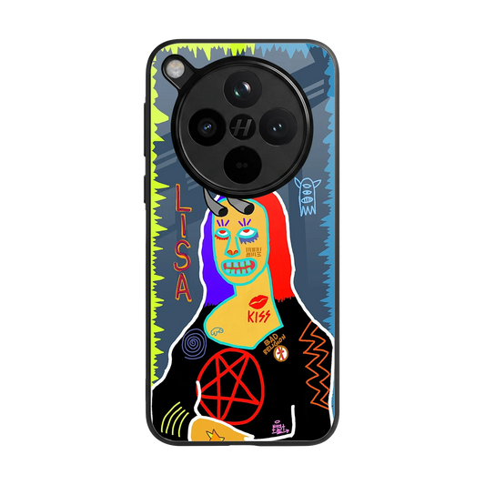 Rebel Lisa back phone cover | glass case for oppo find x8
