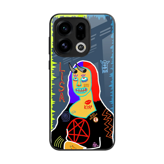 Rebel Lisa back phone cover | glass case for oppo find x9