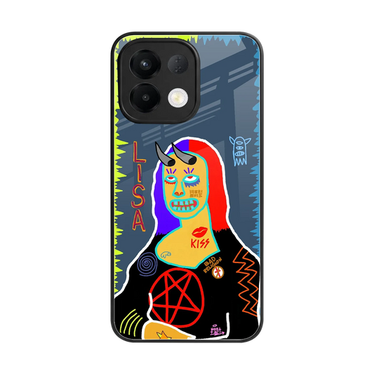 Rebel Lisa back phone cover | glass case for oppo k13 5g