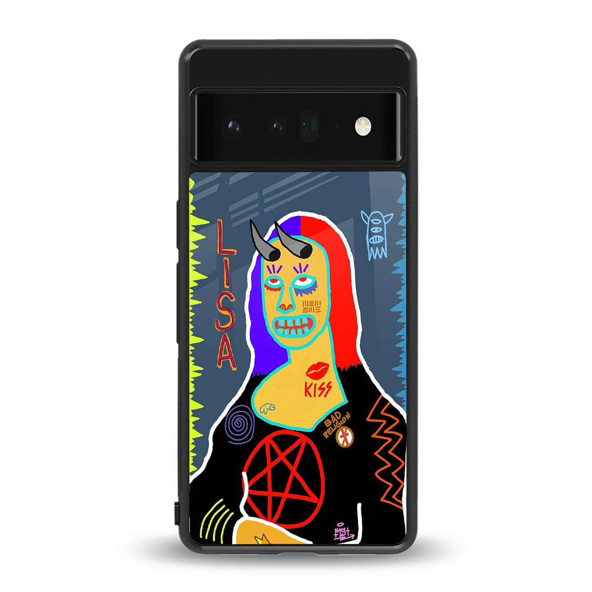 Rebel Lisa back phone cover | glass case for google pixel 6 pro