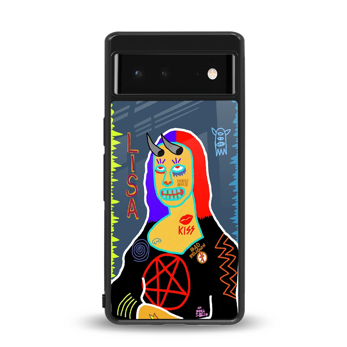 Rebel Lisa back phone cover | glass case for google pixel 6