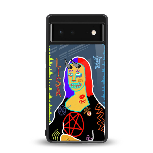 Rebel Lisa back phone cover | glass case for google pixel 6