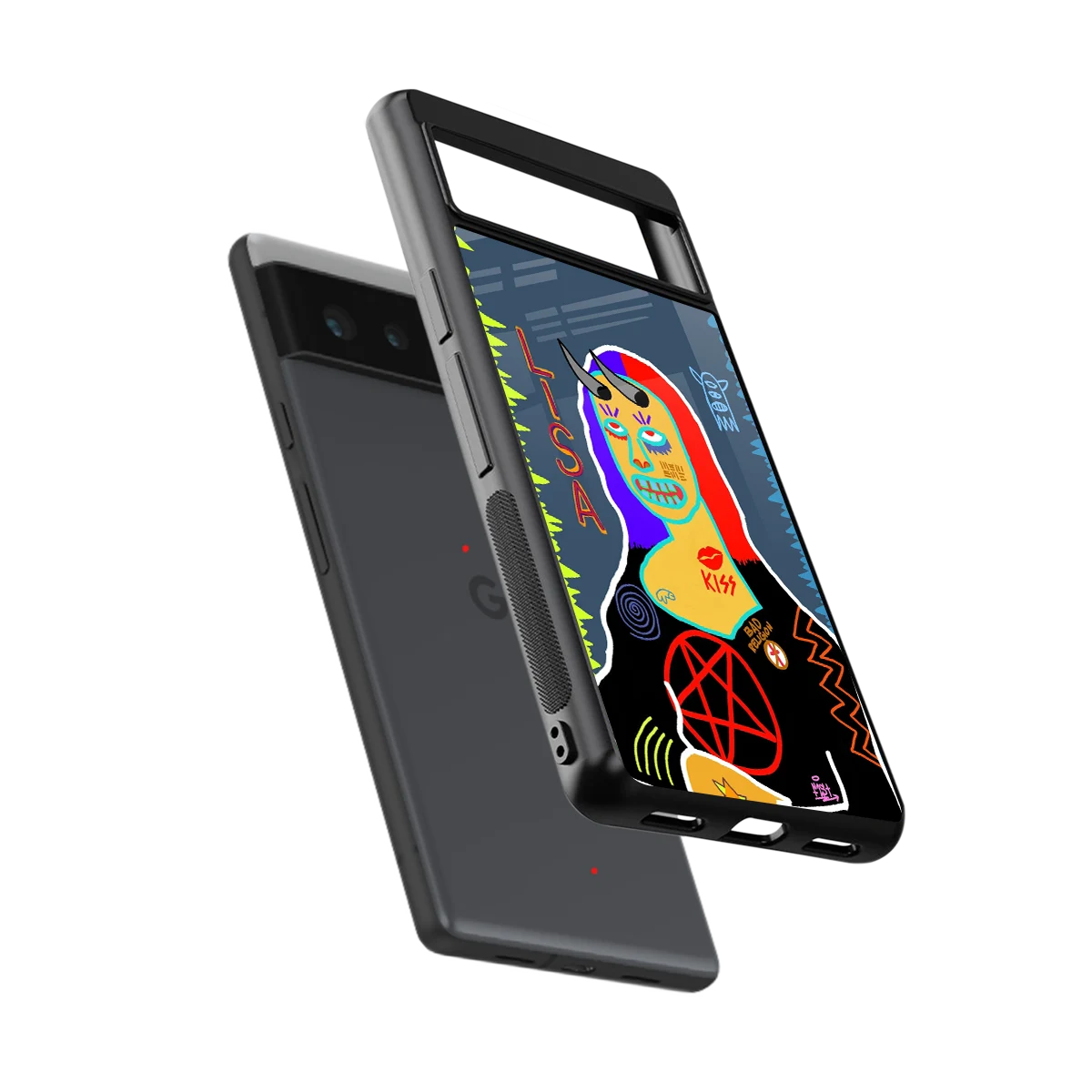 Rebel Lisa sleek google pixel 6 cover with tempered glass back and TPU edges