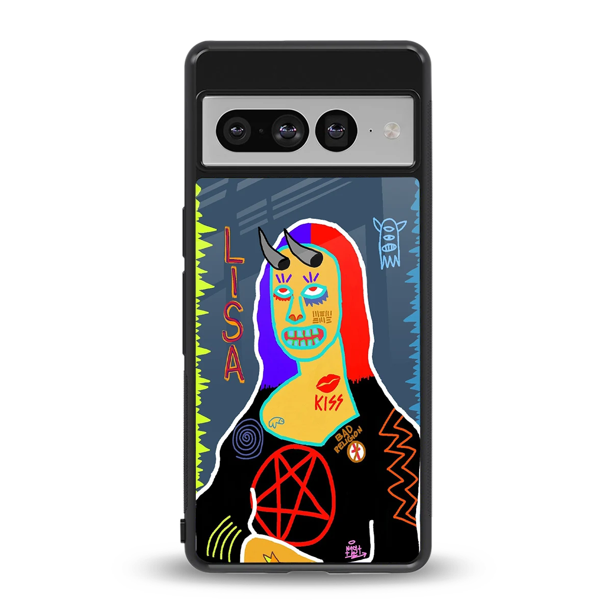 Rebel Lisa back phone cover | glass case for google pixel 7 pro