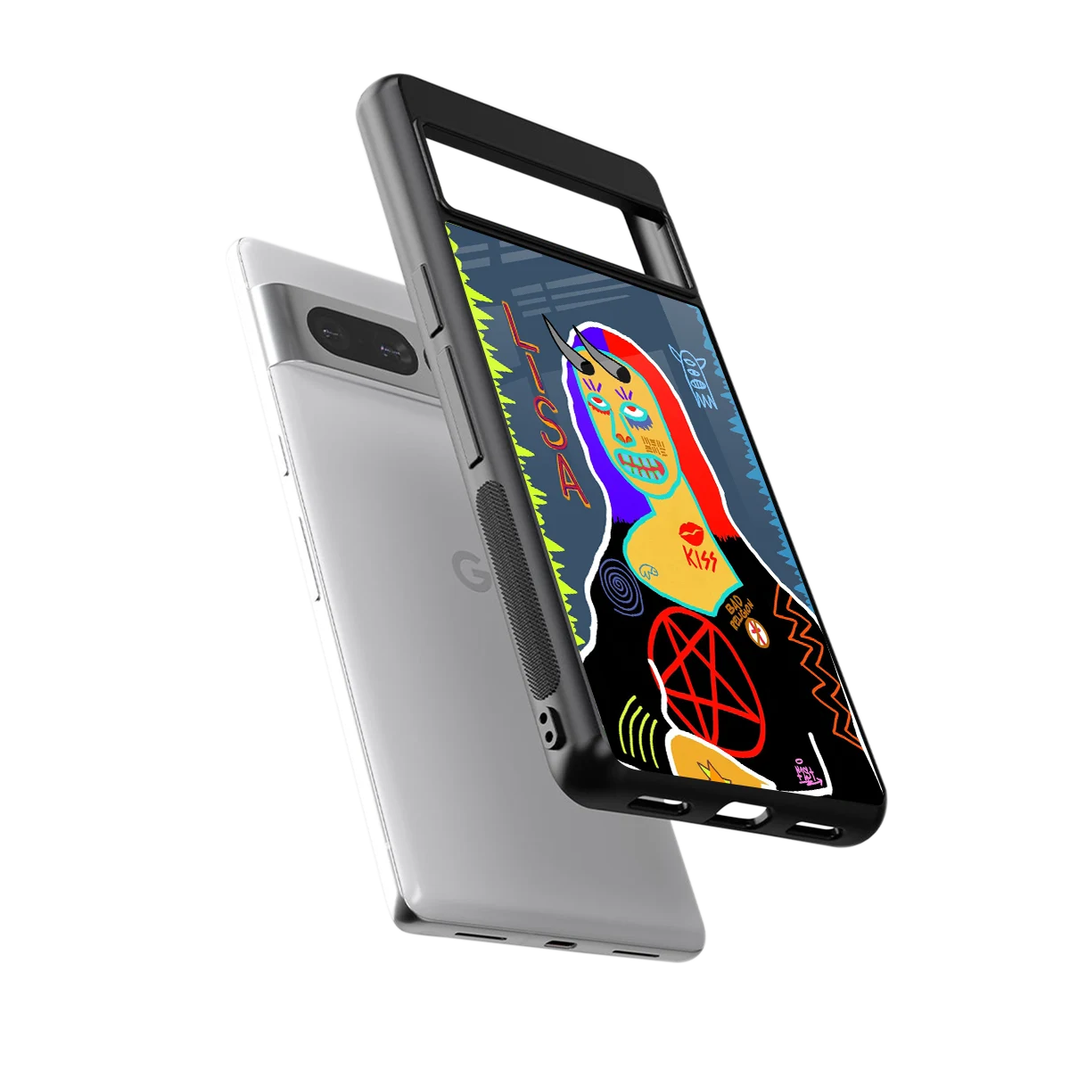 Rebel Lisa sleek google pixel 7 pro cover with tempered glass back and TPU edges