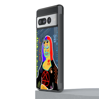 Rebel Lisa stylish phone case for google pixel 7 pro | glossy glass and slim fit