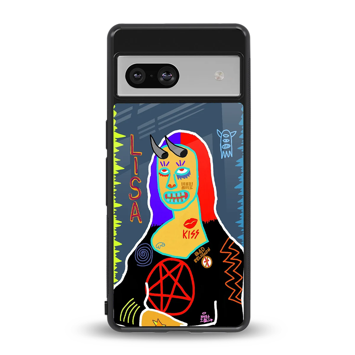 Rebel Lisa back phone cover | glass case for google pixel 7
