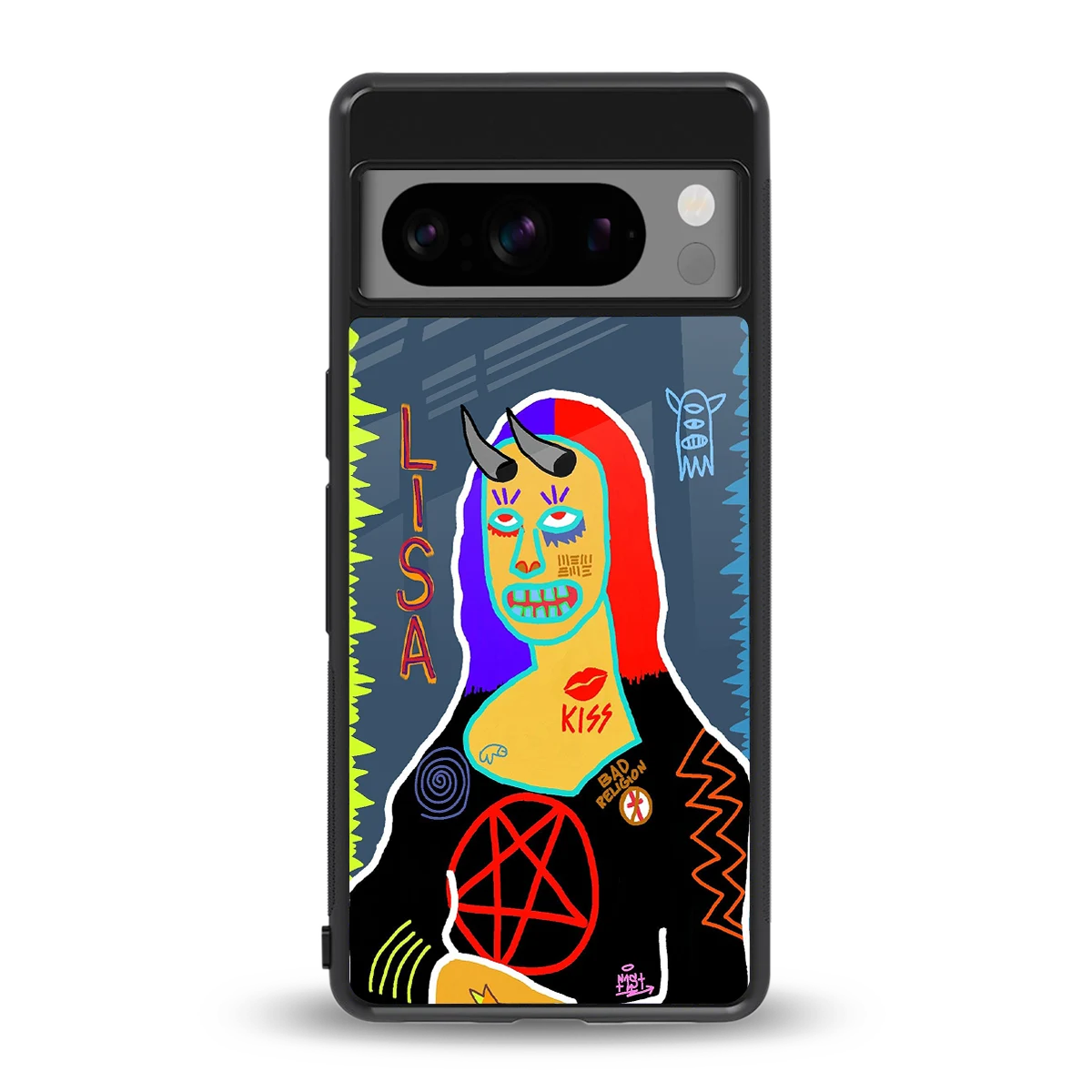 Rebel Lisa back phone cover | glass case for google pixel 8 pro