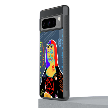 Rebel Lisa stylish phone case for google pixel 8 pro | glossy glass and slim fit