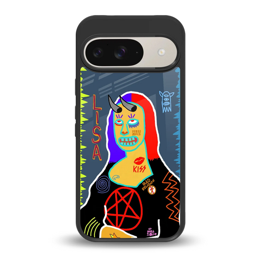 Rebel Lisa back phone cover | glass case for google pixel 9