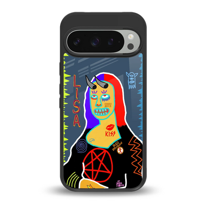 Rebel Lisa back phone cover | glass case for google pixel 9 pro