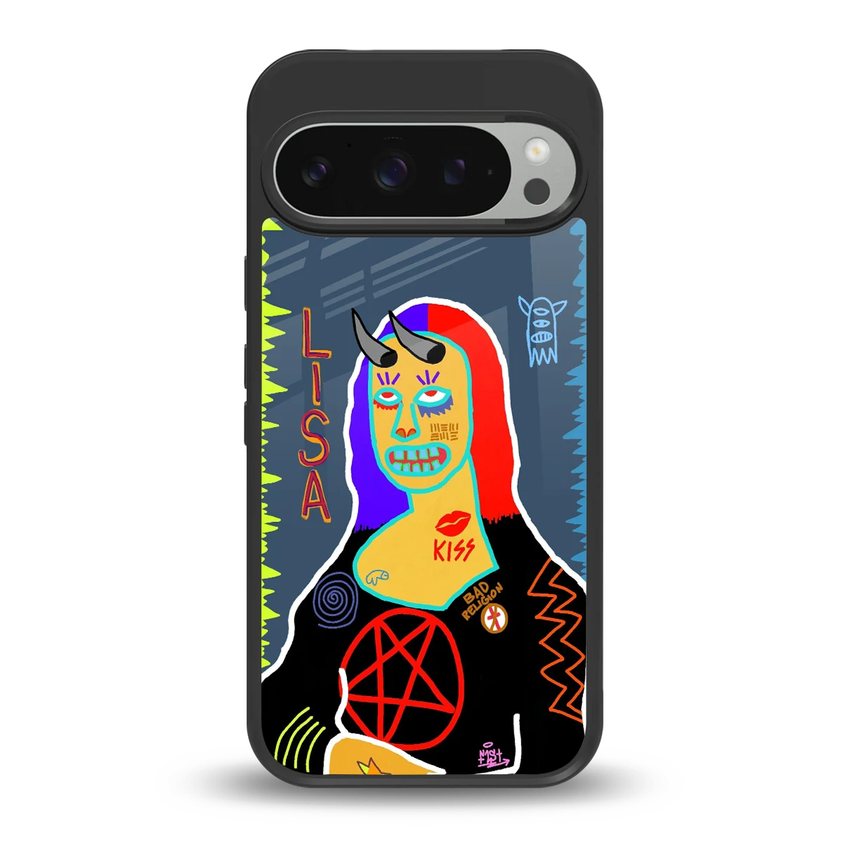 Rebel Lisa back phone cover | glass case for google pixel 9 pro xl