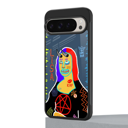 Rebel Lisa google pixel 9 pro mobile cover | shockproof glass phone case