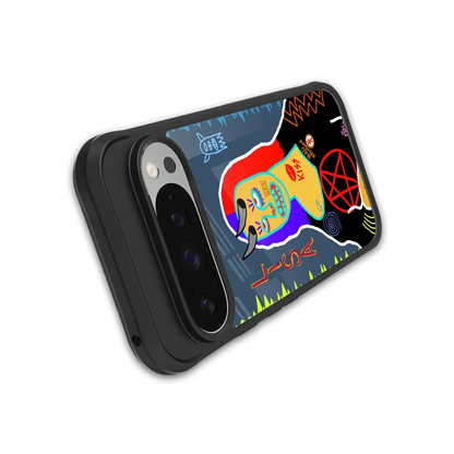 Rebel Lisa stylish phone case for google pixel 9 pro xl | glossy glass and slim fit