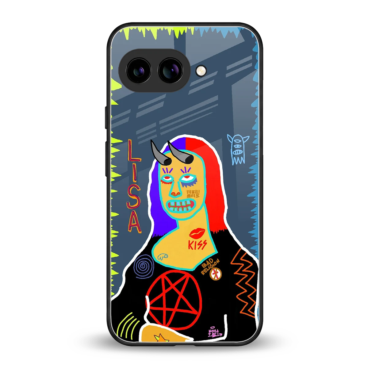 Rebel Lisa back phone cover | glass case for google pixel 9a