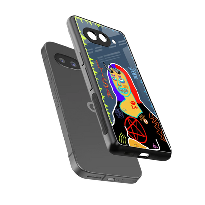 Rebel Lisa sleek google pixel 9a cover with tempered glass back and TPU edges