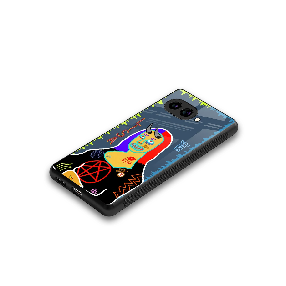 Rebel Lisa stylish phone case for google pixel 9a | glossy glass and slim fit