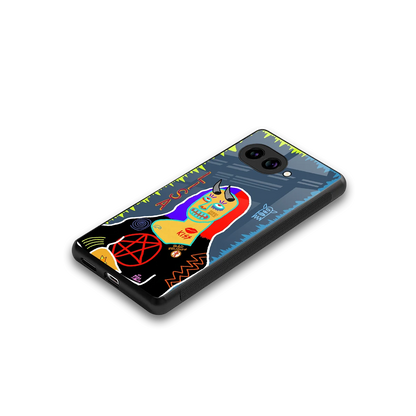 Rebel Lisa stylish phone case for google pixel 9a | glossy glass and slim fit