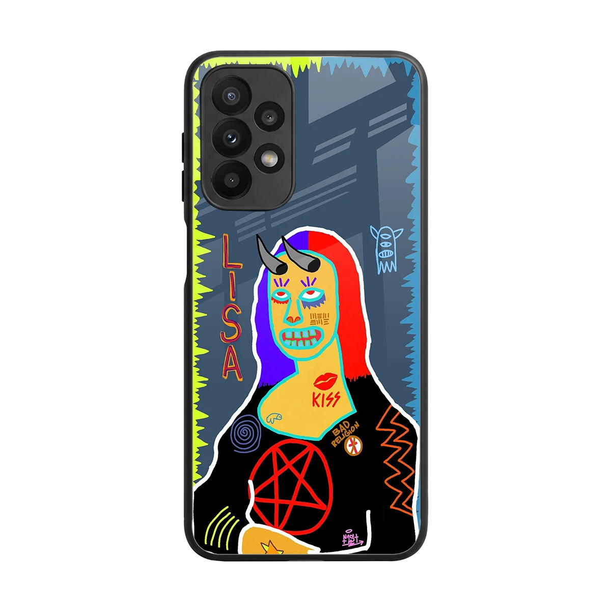 Rebel Lisa back phone cover | glass case for samsung galaxy a23