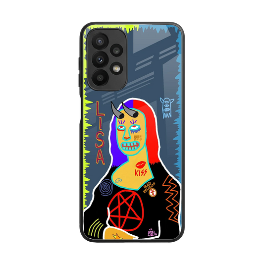 Rebel Lisa back phone cover | glass case for samsung galaxy a23