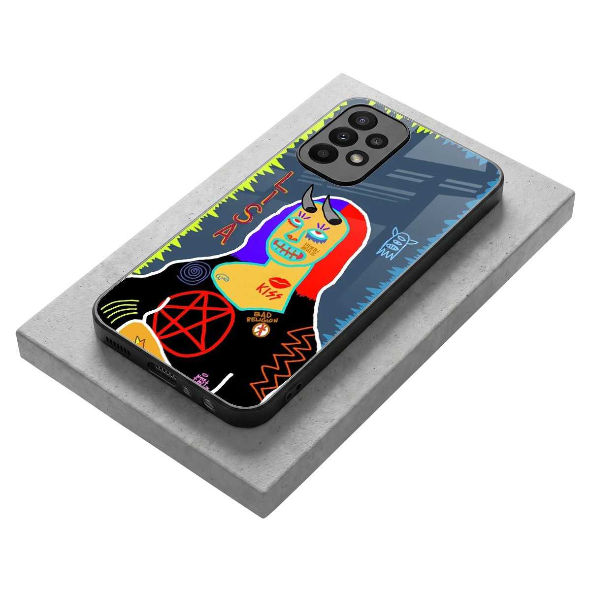 Rebel Lisa stylish phone case for samsung galaxy a23 | glossy glass and slim fit