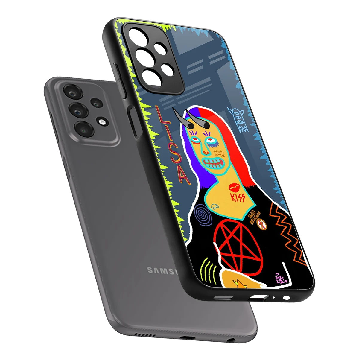 Rebel Lisa sleek samsung galaxy a23 cover with tempered glass back and TPU edges