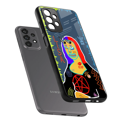 Rebel Lisa sleek samsung galaxy a23 cover with tempered glass back and TPU edges