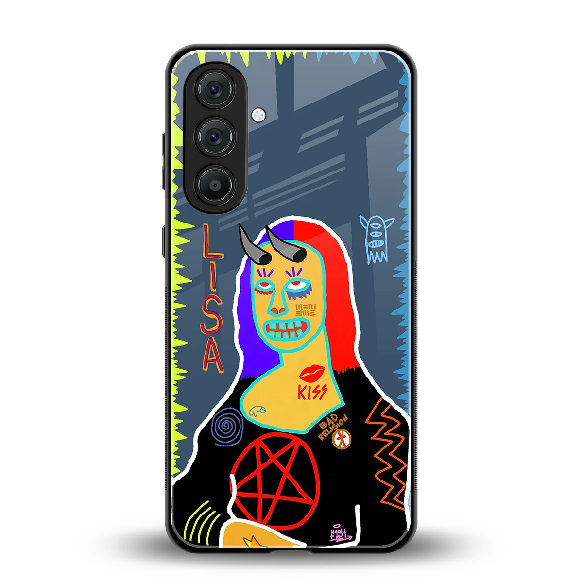 Rebel Lisa back phone cover | glass case for samsung galaxy m36 5g