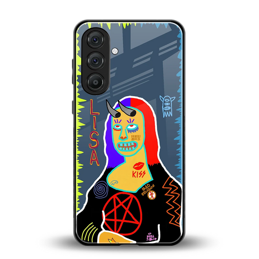 Rebel Lisa back phone cover | glass case for samsung galaxy m36 5g