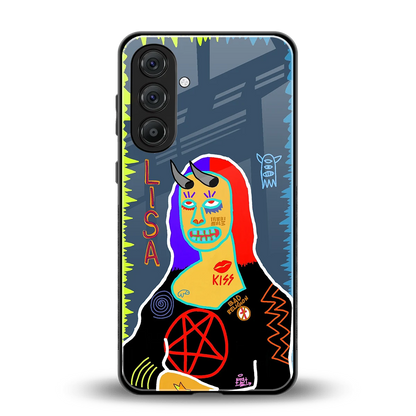 Rebel Lisa back phone cover | glass case for samsung galaxy a55 5g