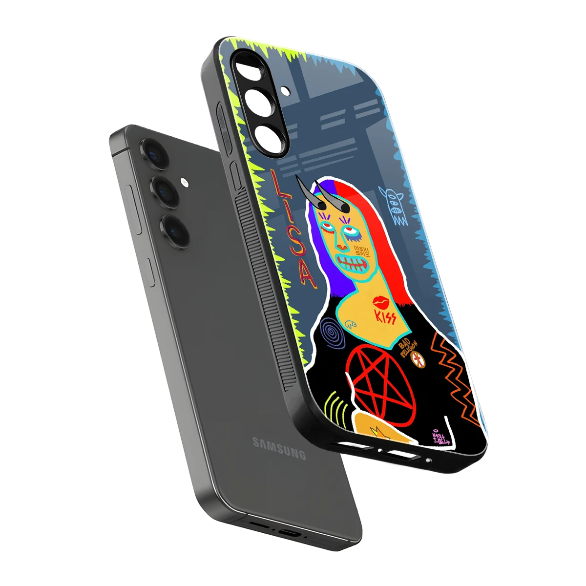 Rebel Lisa sleek samsung galaxy a55 5g cover with tempered glass back and TPU edges