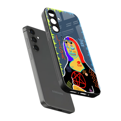 Rebel Lisa sleek samsung galaxy a55 5g cover with tempered glass back and TPU edges