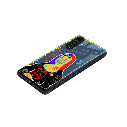 Rebel Lisa stylish phone case for samsung galaxy a55 5g | glossy glass and slim fit