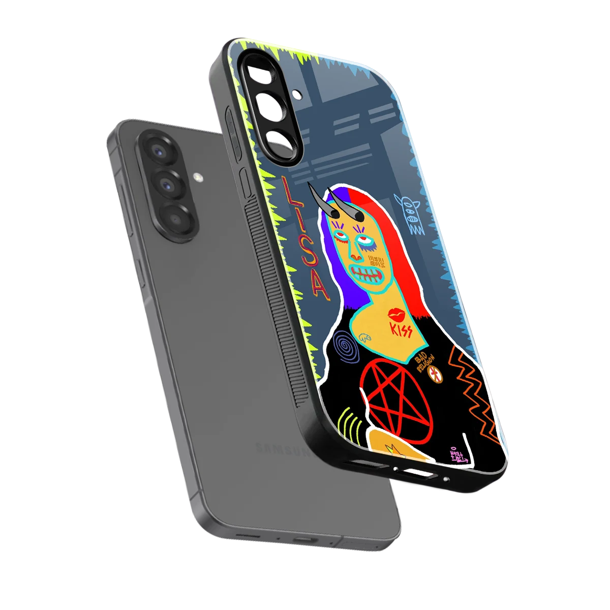 Rebel Lisa sleek samsung galaxy a36 5g cover with tempered glass back and TPU edges