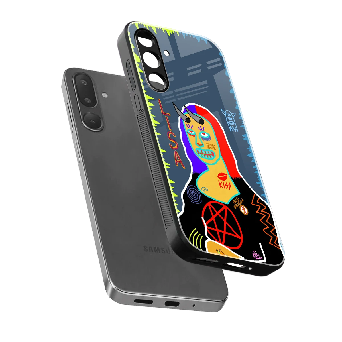 Rebel Lisa sleek samsung galaxy m36 5g cover with tempered glass back and TPU edges