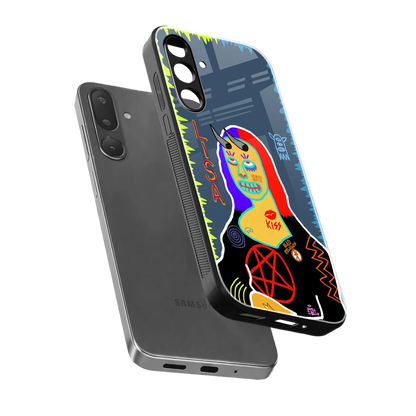 Rebel Lisa sleek samsung galaxy m36 5g cover with tempered glass back and TPU edges