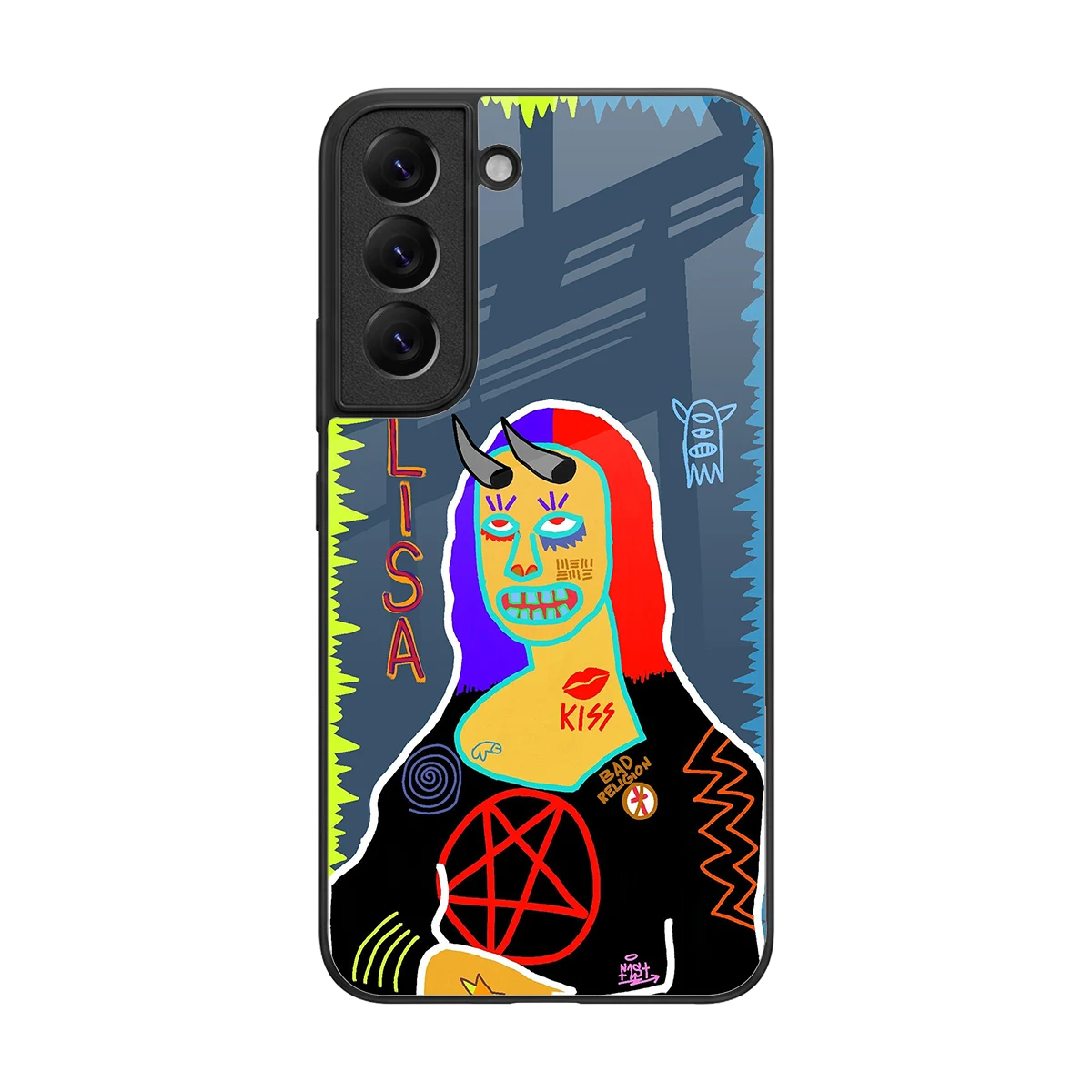 Rebel Lisa back phone cover | glass case for samsung galaxy s22