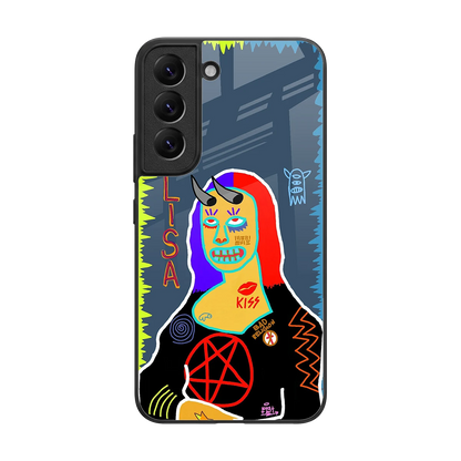 Rebel Lisa back phone cover | glass case for samsung galaxy s22